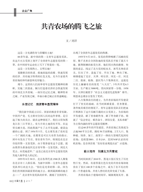 共青农场的腾飞之旅