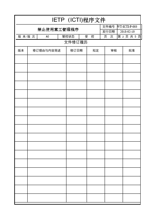 IETP(ICTI)程序文件-003-禁止使用童工管理程序正文