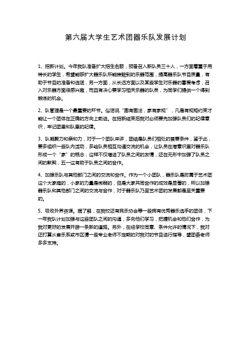 器乐队发展计划