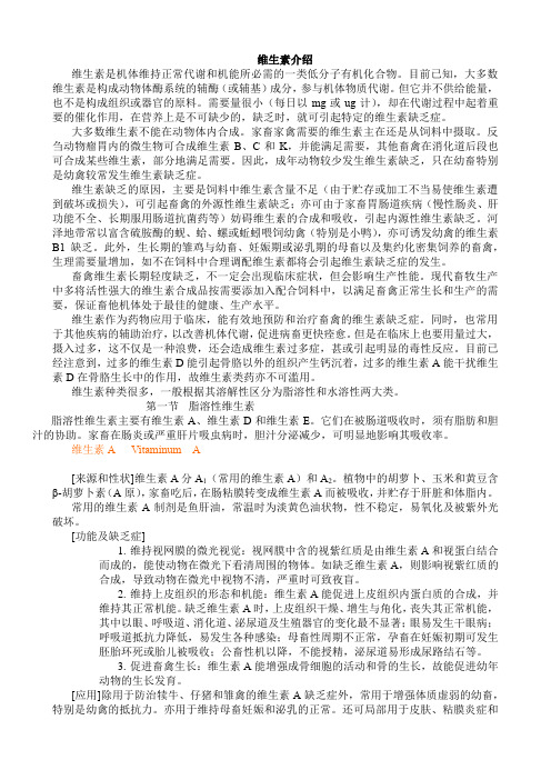 维生素介绍