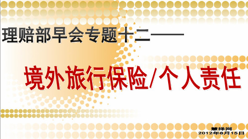 保险专题—个人责任