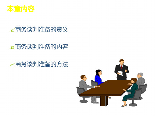 商务谈判的准备资料