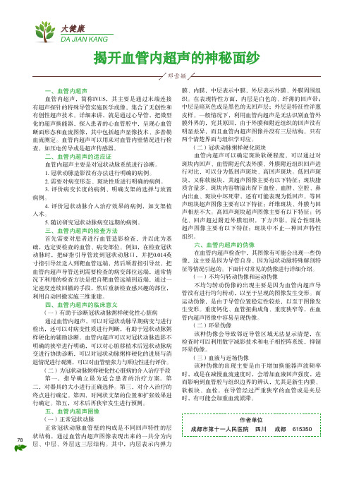 揭开血管内超声的神秘面纱
