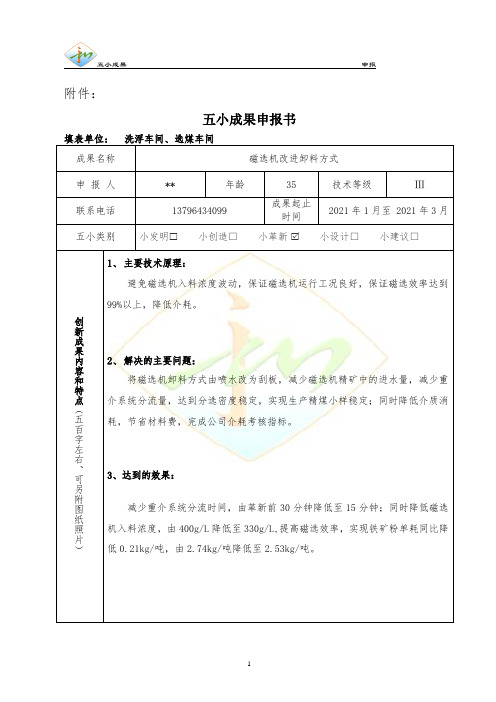 【04】五小成果申报书
