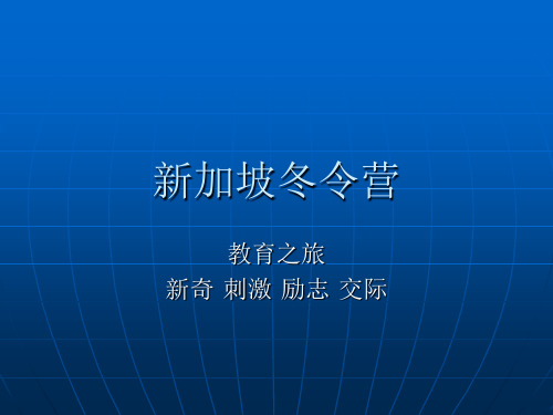 新加坡PPT