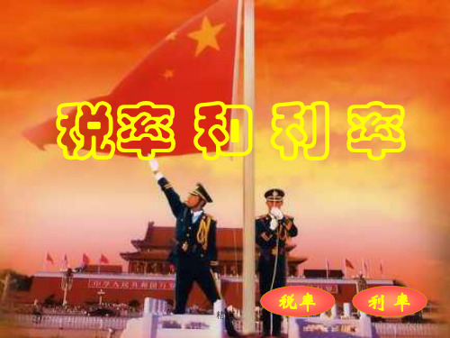 《税率和利率》课件演讲稿.ppt