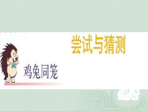 北师大版数学第九册《鸡兔同笼》PPT课件8