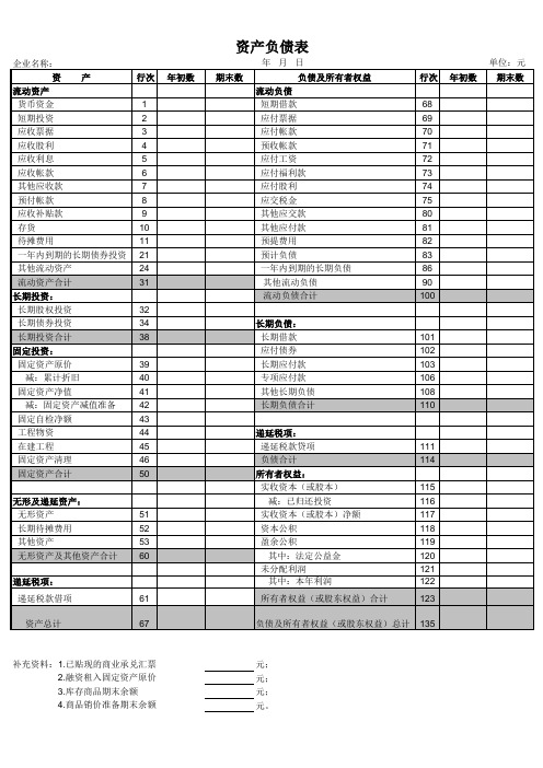 资产负债表(空白表格)-11版[1]