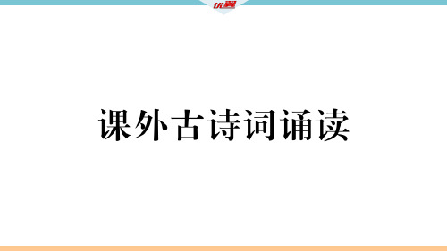 秋九年级语文上册部编版(江西)课件：课外古诗词诵读(共15张PPT)