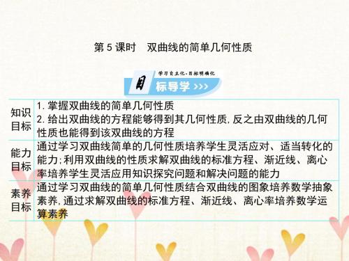 高中数学第二章圆锥曲线与方程第5课时双曲线的简单几何性质课件新人教A版选修1_1