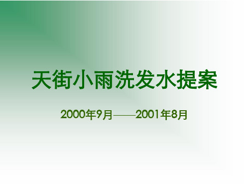 索芙特洗发水产品提案