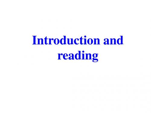 英语 Module 4Introduction and reading