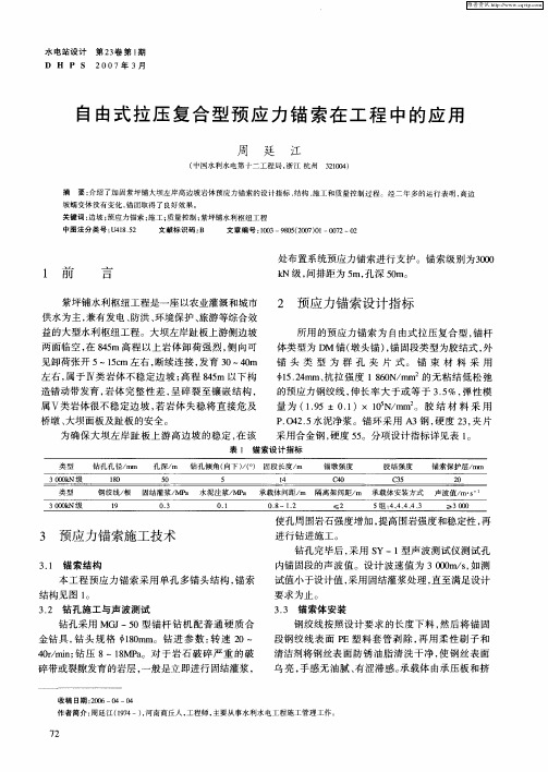 自由式拉压复合型预应力锚索在工程中的应用