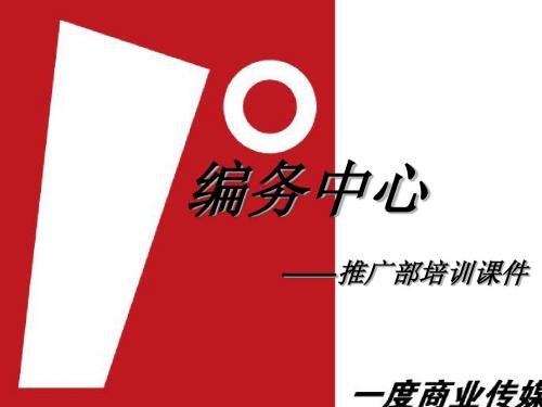 网络推广部培训课件
