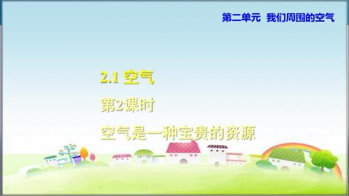 部编人教版九年级化学上册 2.1.2 空气是一种宝贵的资源(课件)