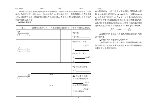 3传送带模型高三物理一轮复习知识点导学