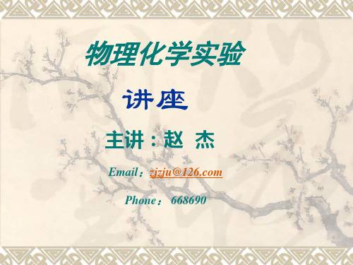物理化学实验一般知识讲座.ppt