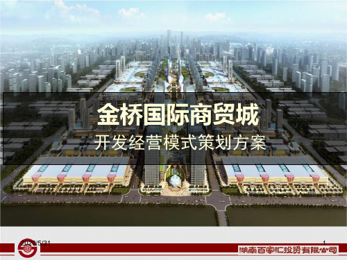 金桥国际商贸城开发经营模式-