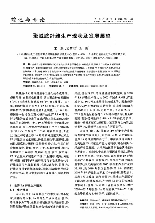 聚酰胺纤维生产现状及发展展望