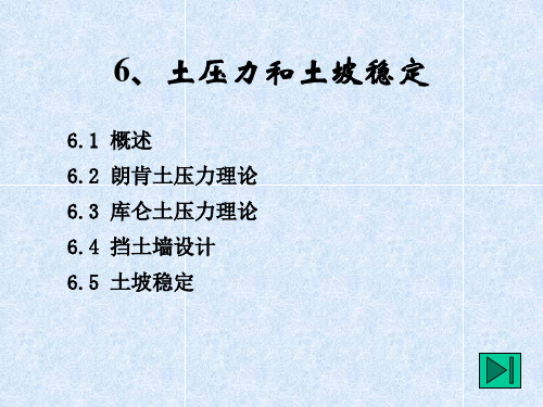 6`土压力和土坡稳定-PowerPointPresen