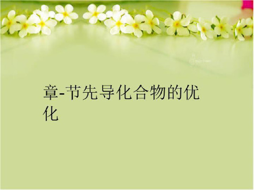 【精品】章-节先导化合物的优化精编版