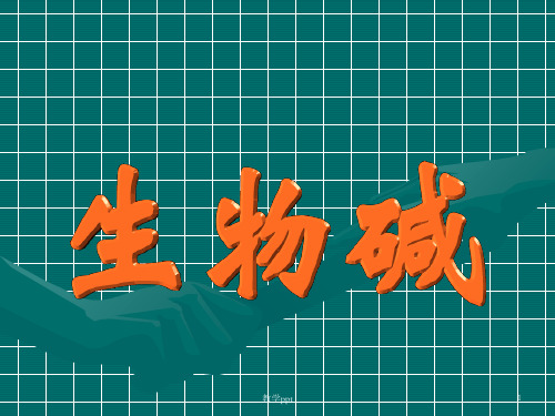 中南大学天然药物分离与提纯天然产物化学资料第十六章生物碱