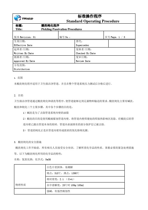 酸洗钝化