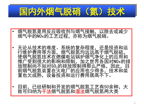 国内外烟气脱硝(氮)技术