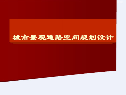 城市景观道路空间规划设计128页(详细)