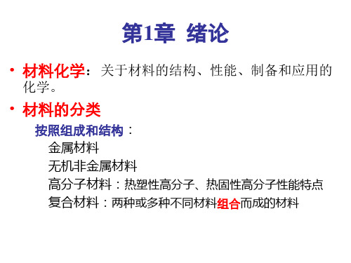 材料化学期末总结复习