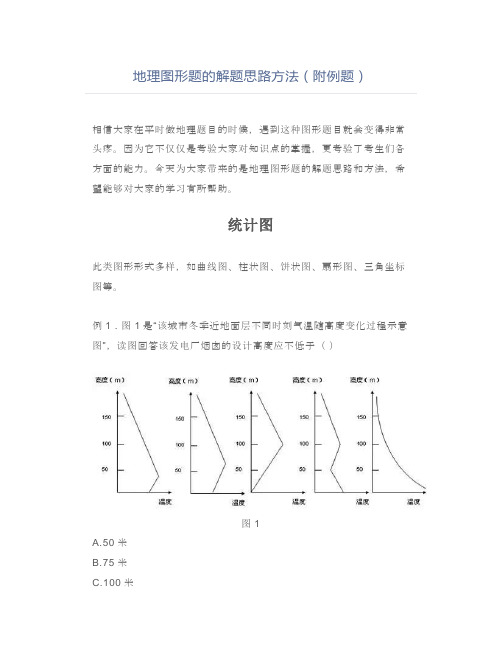 中考地理地理图形题的解题思路方法(附例题)