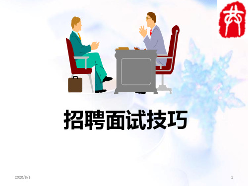 招聘现场面试培训PPT课件