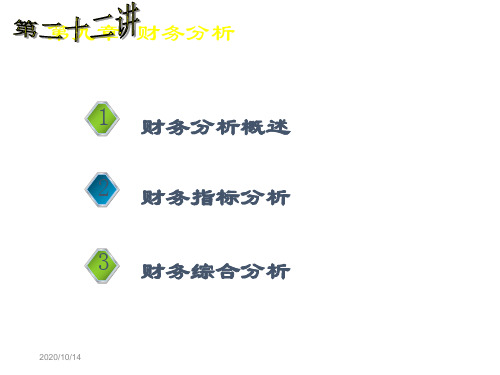 财务管理学课件第九章 财务分析