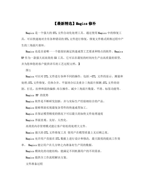 【最新精选】Magics修补