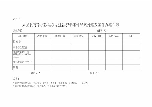 扫黑除恶台账表