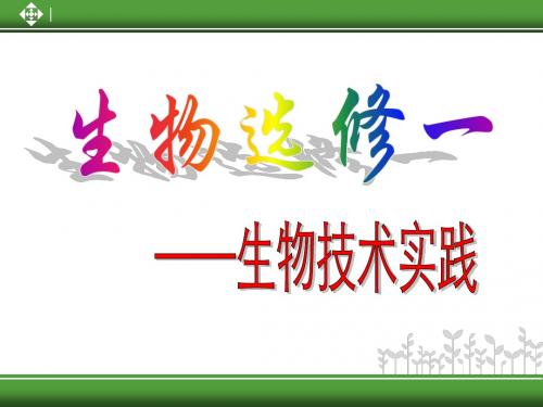选修一专题一课题1果酒和果醋的制作