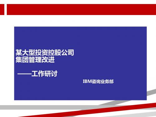 集团化管理方案.ppt