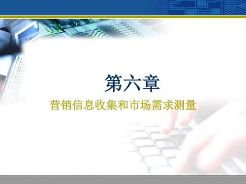 6市场营销调查与信息系统-PPT文档资料