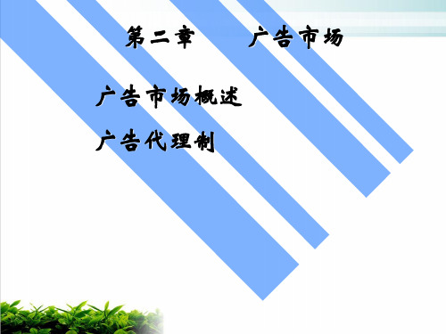 广告市场概述与广告代理制模版(PPT17张)