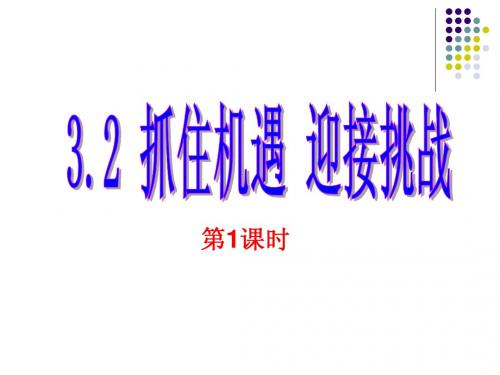 3.2抓住机遇 迎接挑战(第1课时)