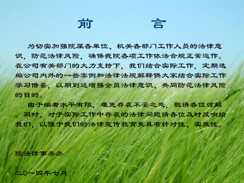 诉讼案件实例及建筑工程法律知识要点幻灯片PPT