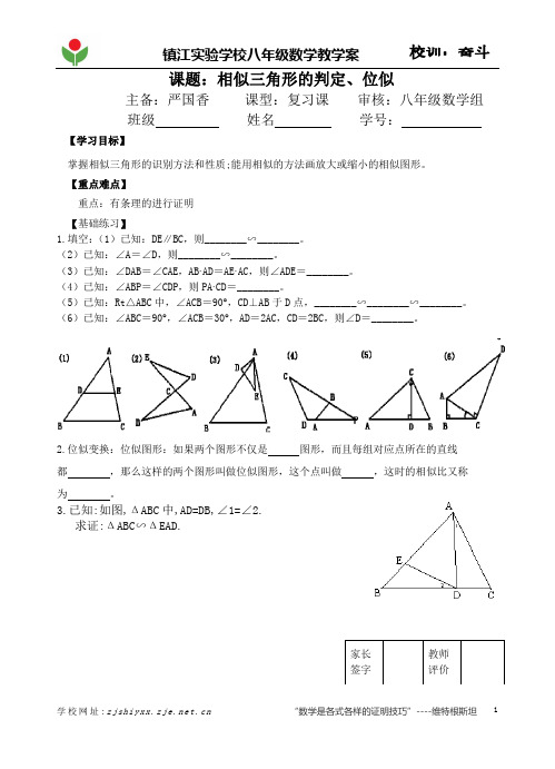相似三角形复习