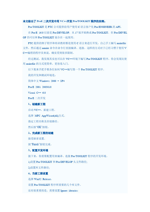 二次开发开发程序的实例