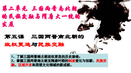 第5课三国两晋南北朝的政权更迭与民族交融