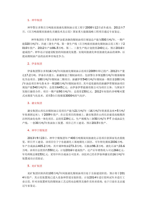 煤制油