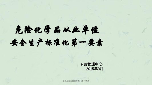 危化品企业安全标准化第一要素ppt课件