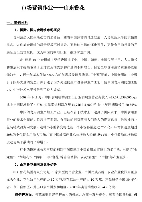 鲁花集团市场分析