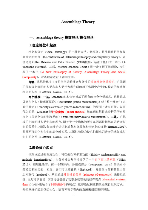 集群理论Assemblage Theory