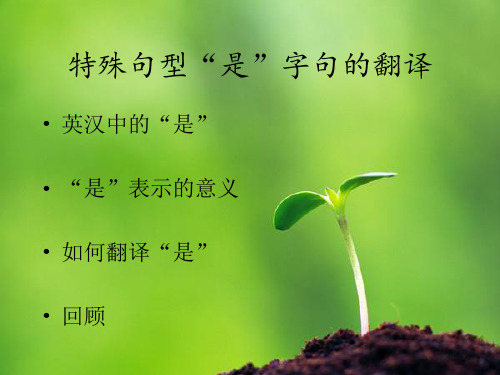 “是“字句的翻译
