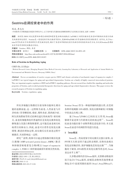 sestrins在调控衰老中的作用